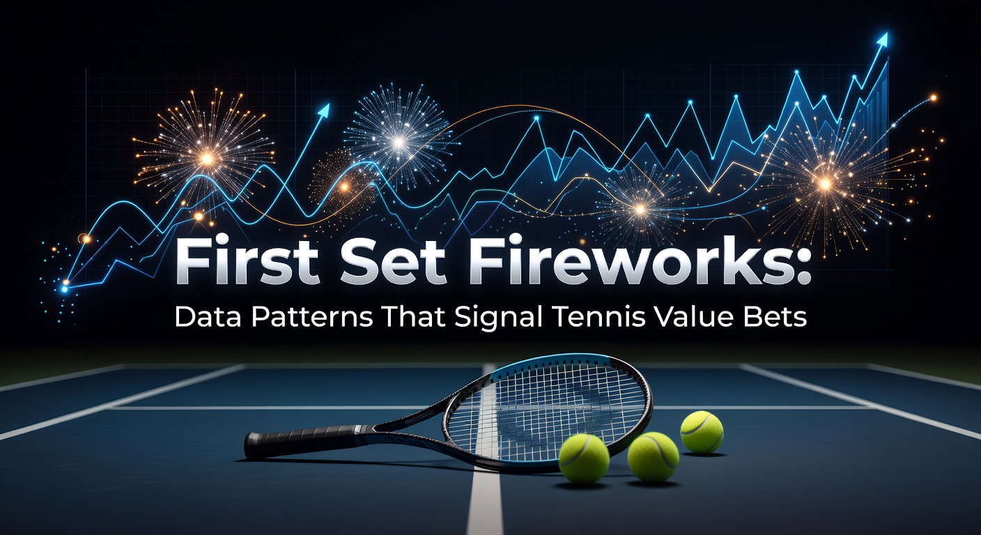Chart displaying first set game totals in high-value tennis betting scenarios, highlighting patterns of competitive early play