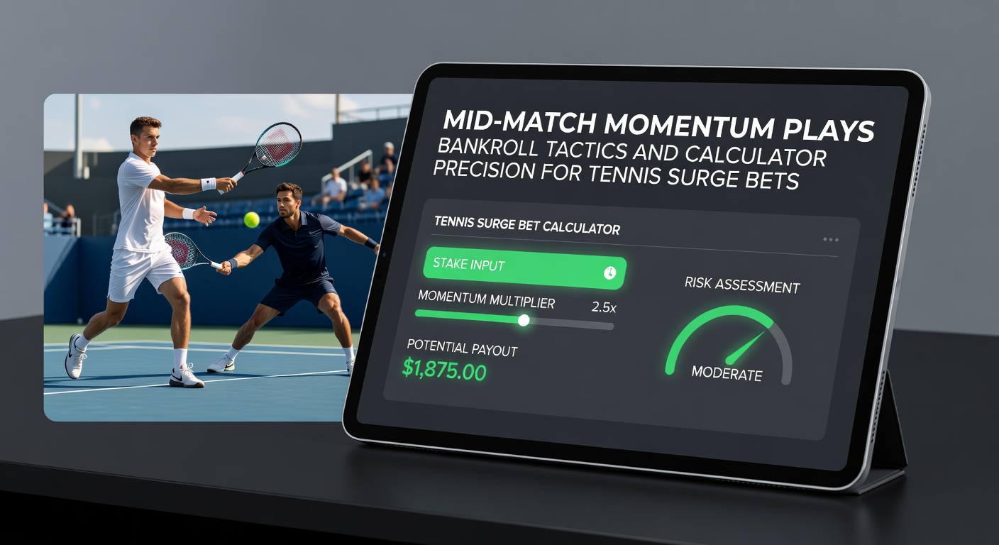 Tennis player mid-match, capturing a momentum surge with intense rally action on clay court