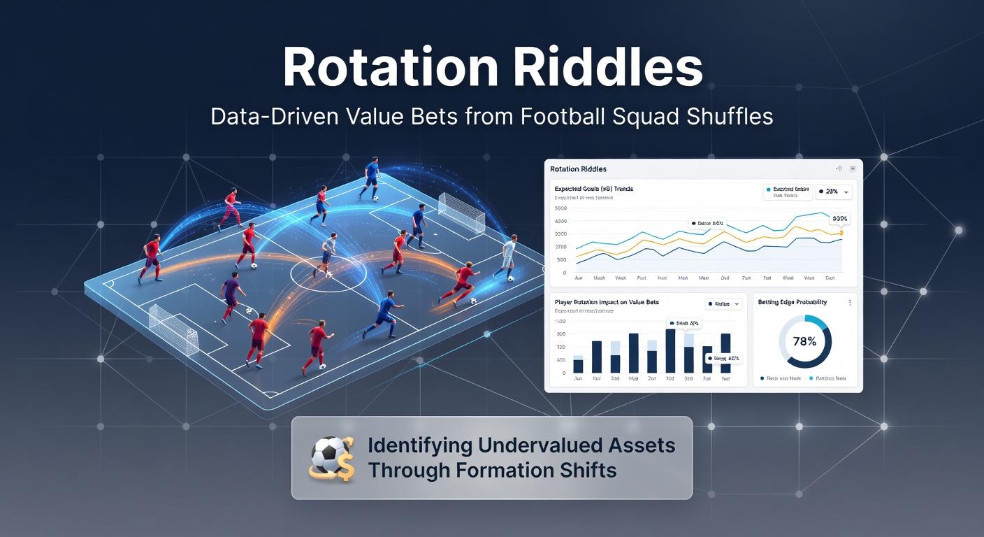 Data visualization chart showing football squad rotation impacts on match outcomes and betting odds