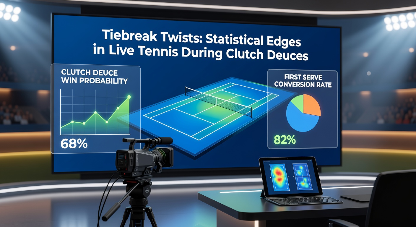 Heatmap of player performance in tiebreak deuces, color-coded by scoreline and surface type from recent Grand Slams